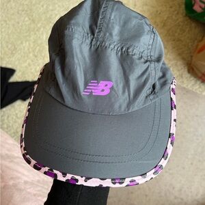 New Balance leopard print purple hat